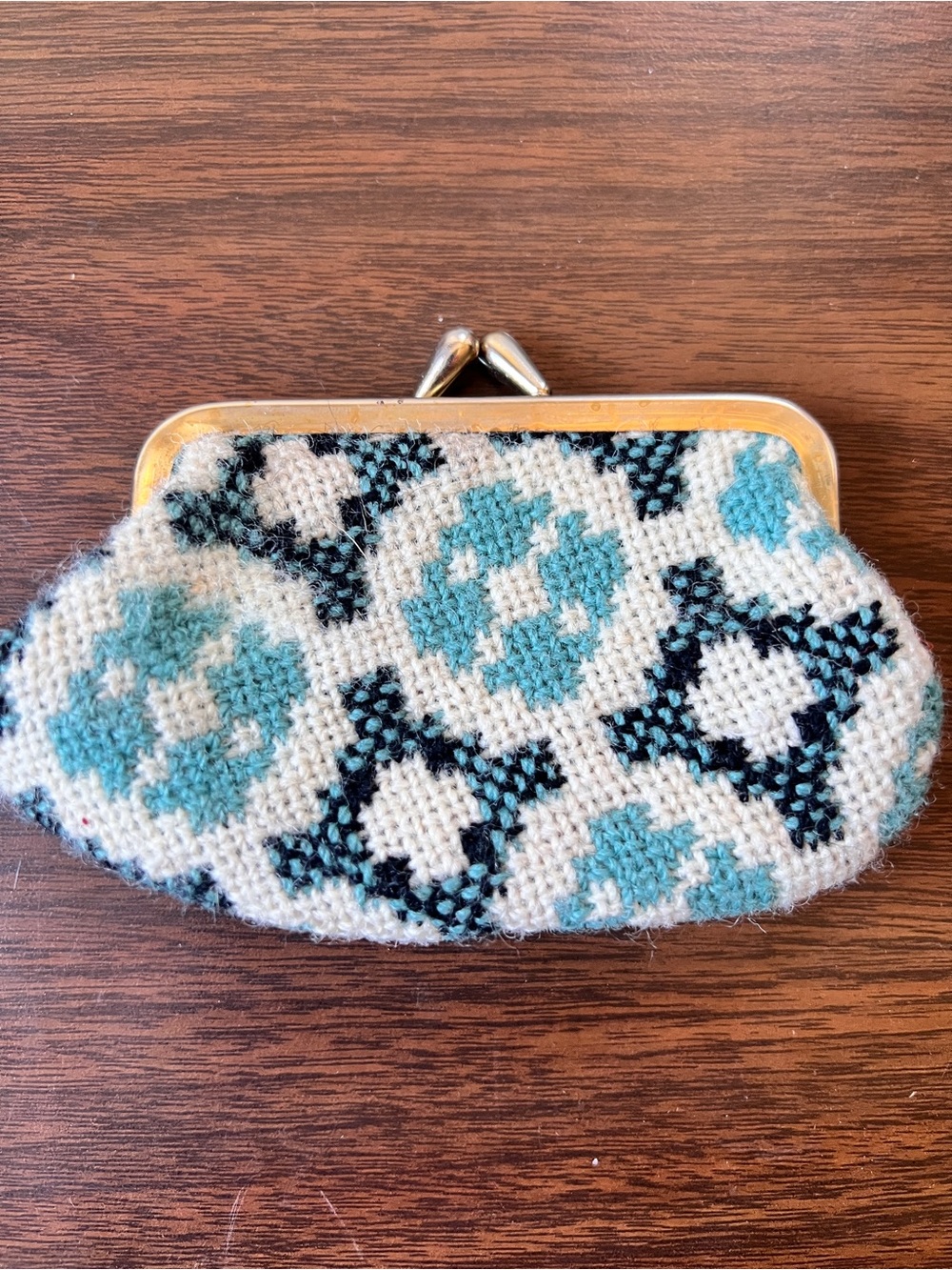 Vintage 1960s Dwek GB Wool Coin Purse